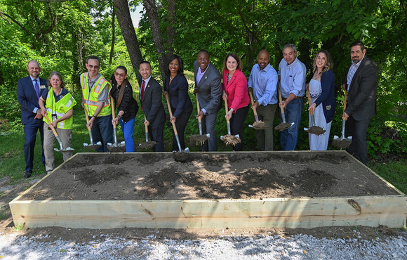 Howard County Executive Calvin Ball Breaks Ground on Largest Ellicott City Flood Control Pond to Date