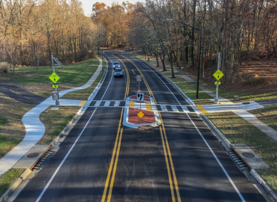 Road with scene
