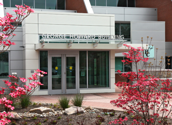 Front entrance of the George Howard building.