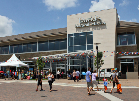 Storefront of the David's Natural Market in Columbia, Maryland.