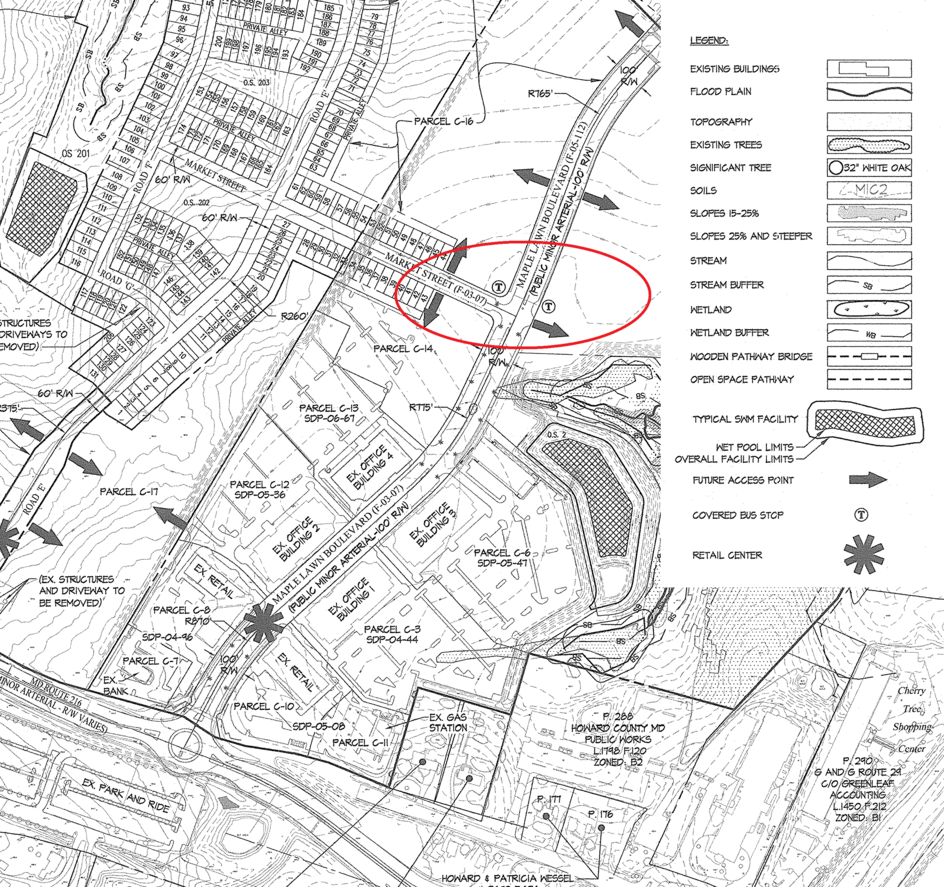 Maple Lawn Sketch Plan Transit Highlight